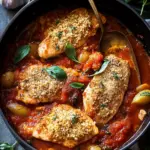 Spicy Chicken Arrabiata with Crunchy Garlic Breadcrumbs 9 Chicken Arrabiata with Herb and Garlic Breadcrumbs