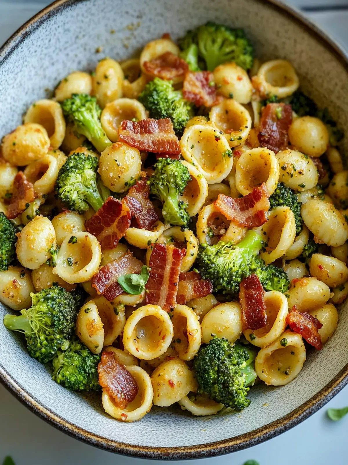Discover Spicy Bacon Broccoli Orecchiette in 25 Minutes! 6 Spicy Bacon Broccoli Orecchiette