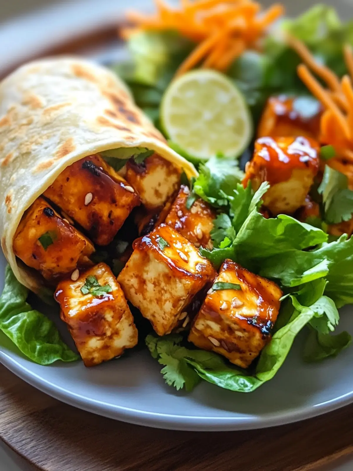 Sriracha Honey Tofu Wraps: A Sweet, Spicy Flavor Bomb 2 Sriracha Honey Tofu Wraps