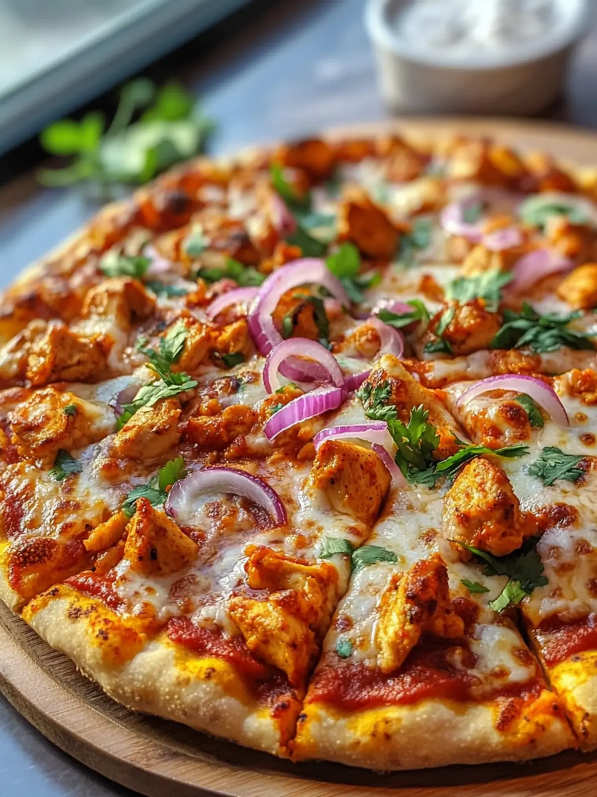 Irresistible Spicy Tandoori Chicken Pizza on Naan Crust 4 Spicy Tandoori Chicken Pizza
