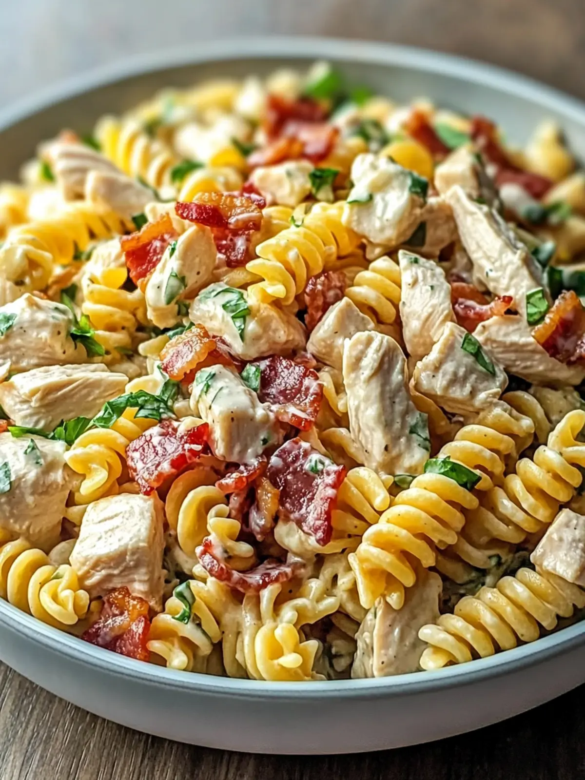 Flavor-Packed Chicken Bacon Ranch Pasta Salad for Quick Dinners 3 Chicken Bacon Ranch Pasta Salad