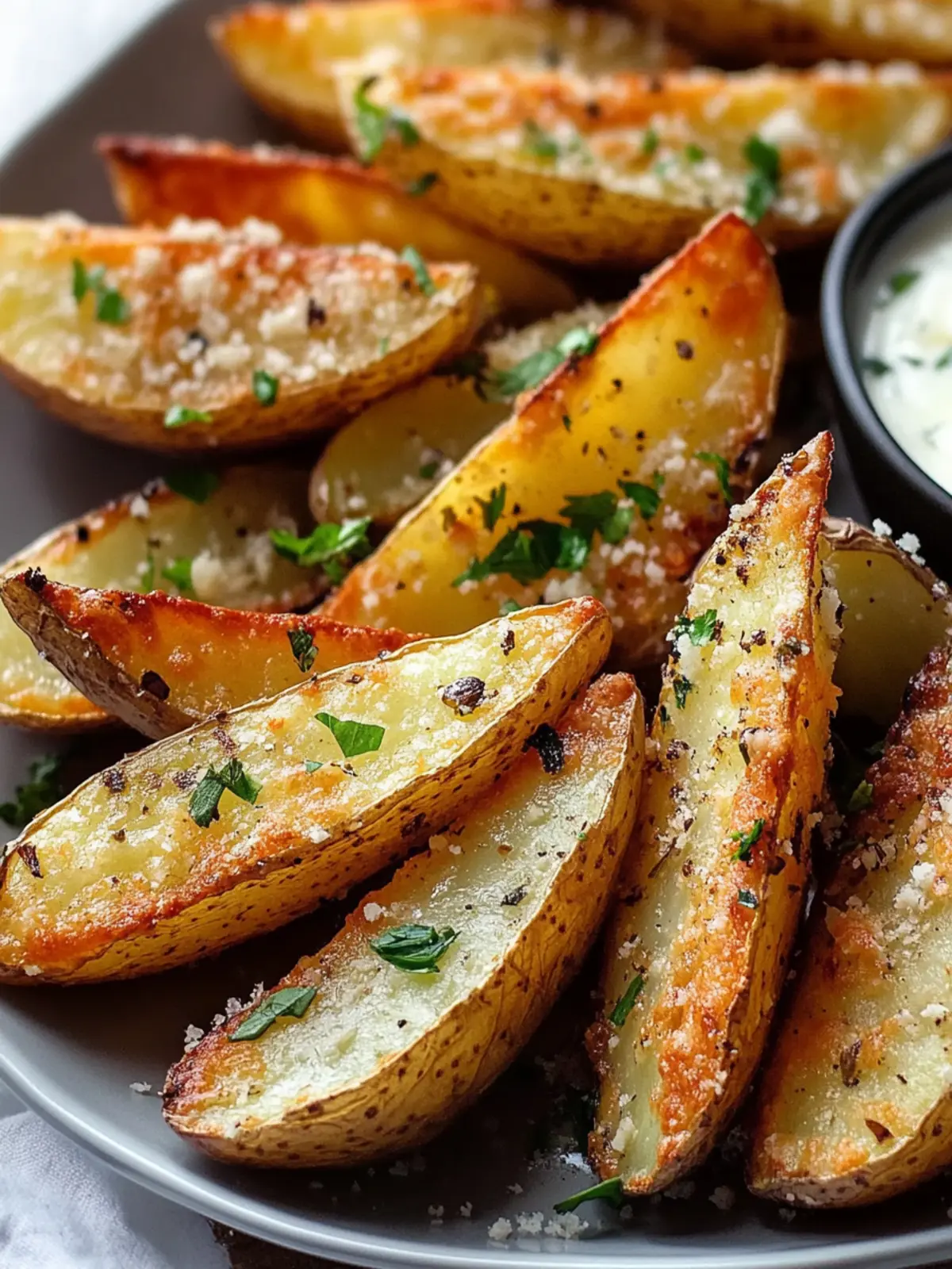 Crispy Baked Garlic Parmesan Potato Wedges Everyone Will Love 4 Baked Garlic Parmesan Potato Wedges