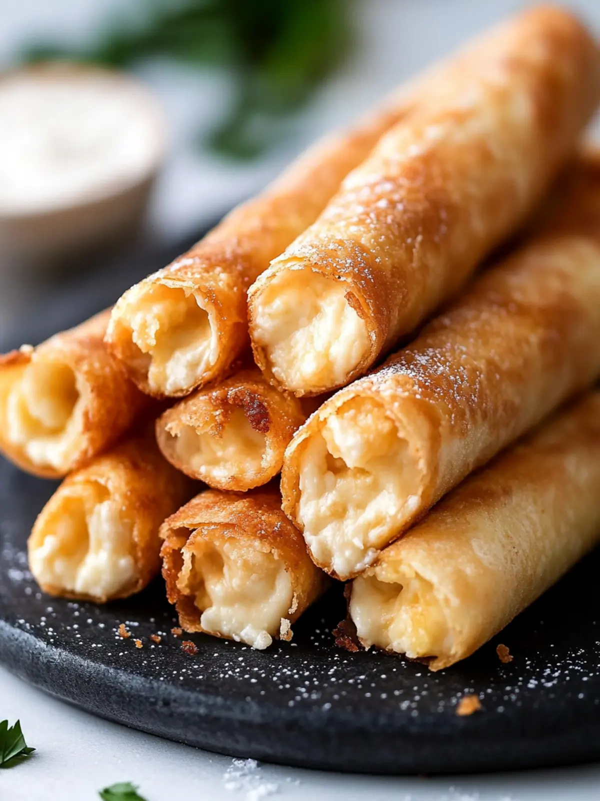 Cheesecake Taquitos: Easy Baked Dessert with Cinnamon Sugar 4 Cheesecake Taquitos
