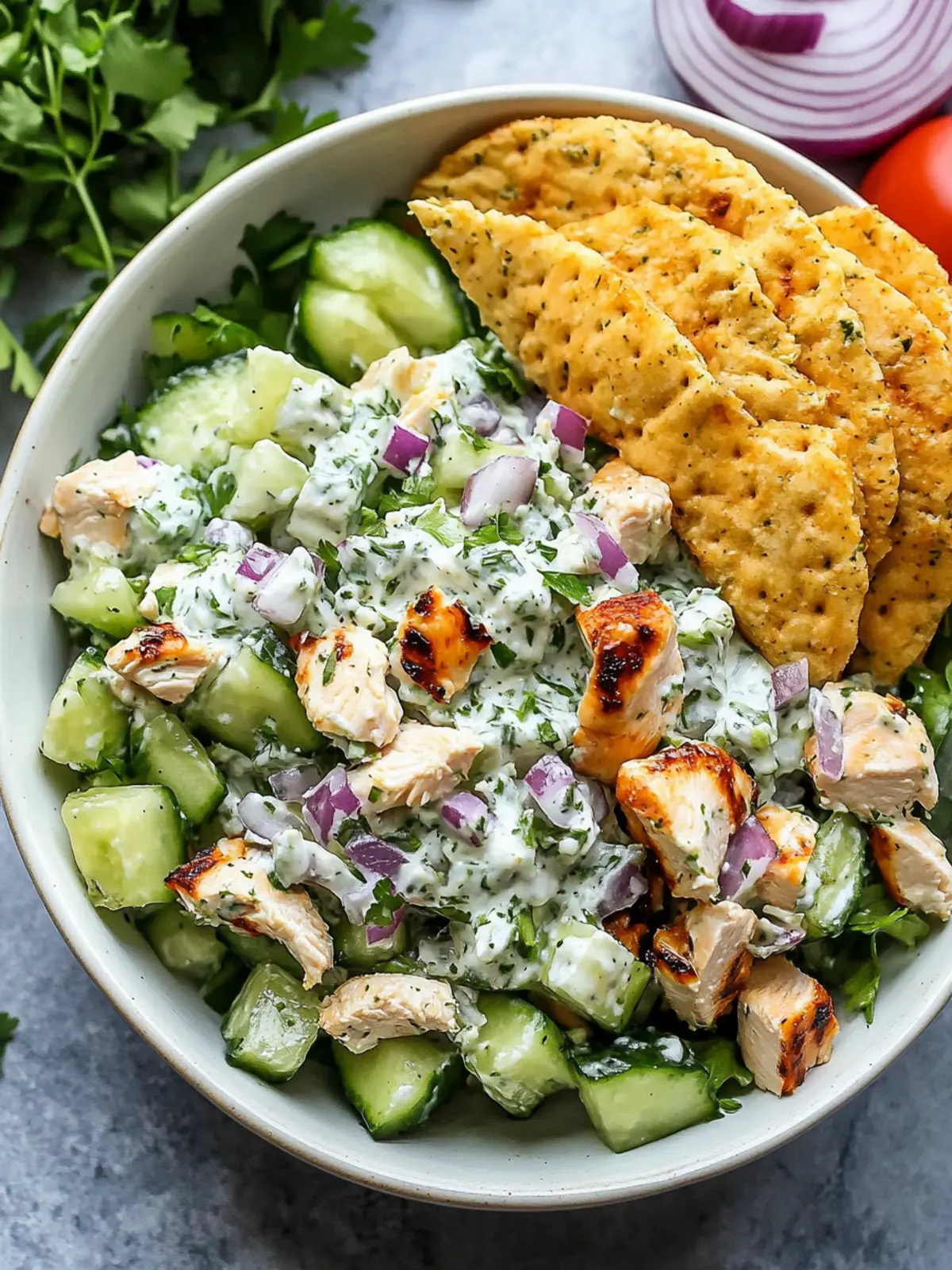 Refreshing Tzatziki Chicken Salad for Flavorful Days 3 Tzatziki Chicken Salad