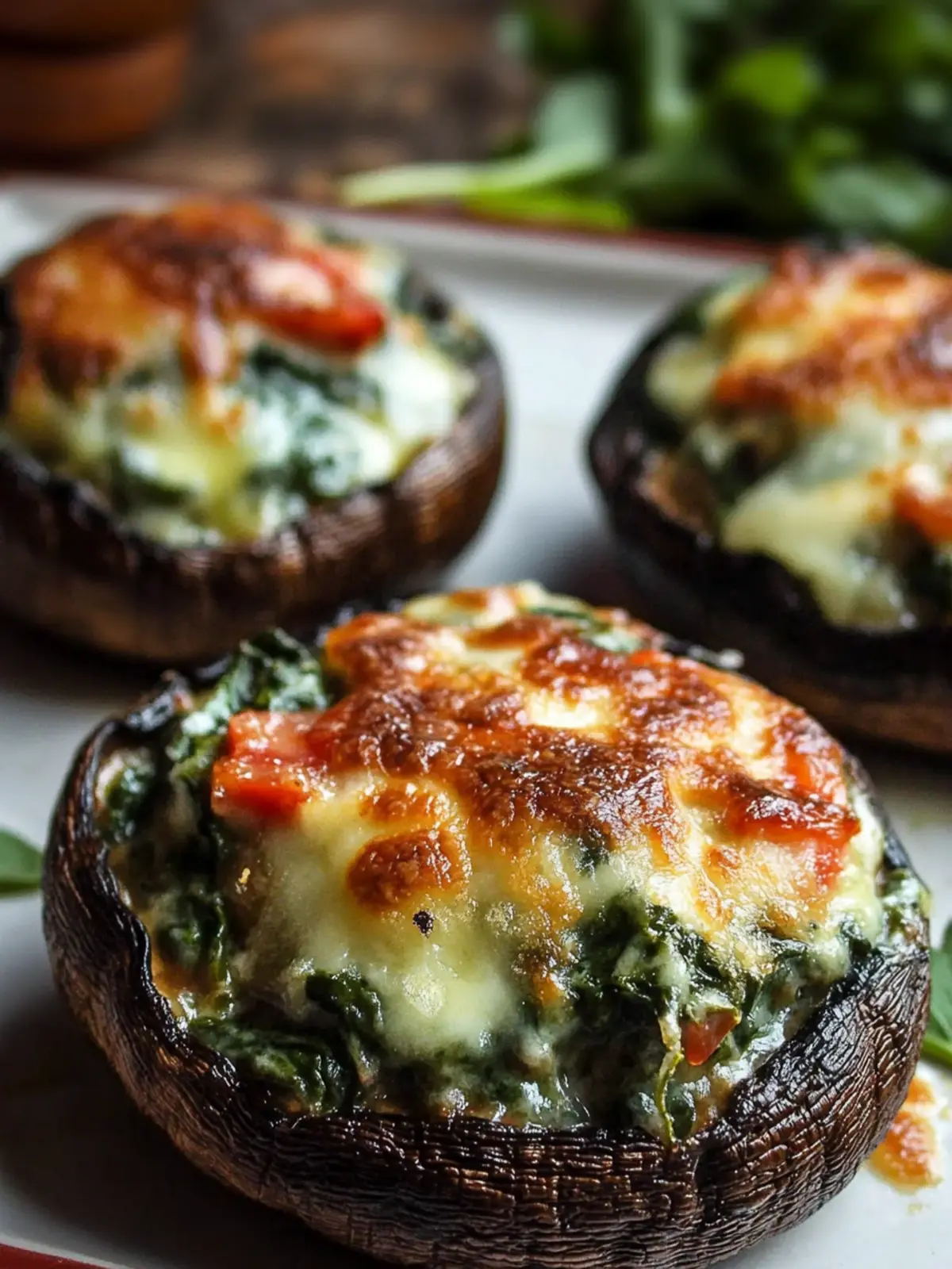 Cheese and Spinach Stuffed Portobellos for a Cozy Dinner Night 3 Cheese and Spinach Stuffed Portobellos