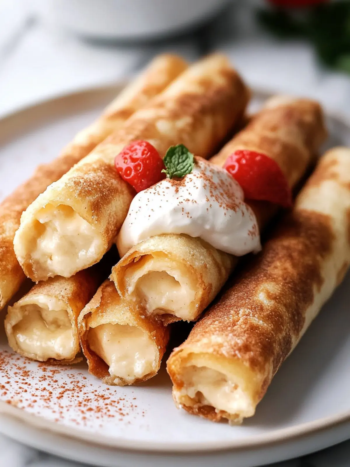 Cheesecake Taquitos: Easy Baked Dessert with Cinnamon Sugar 3 Cheesecake Taquitos