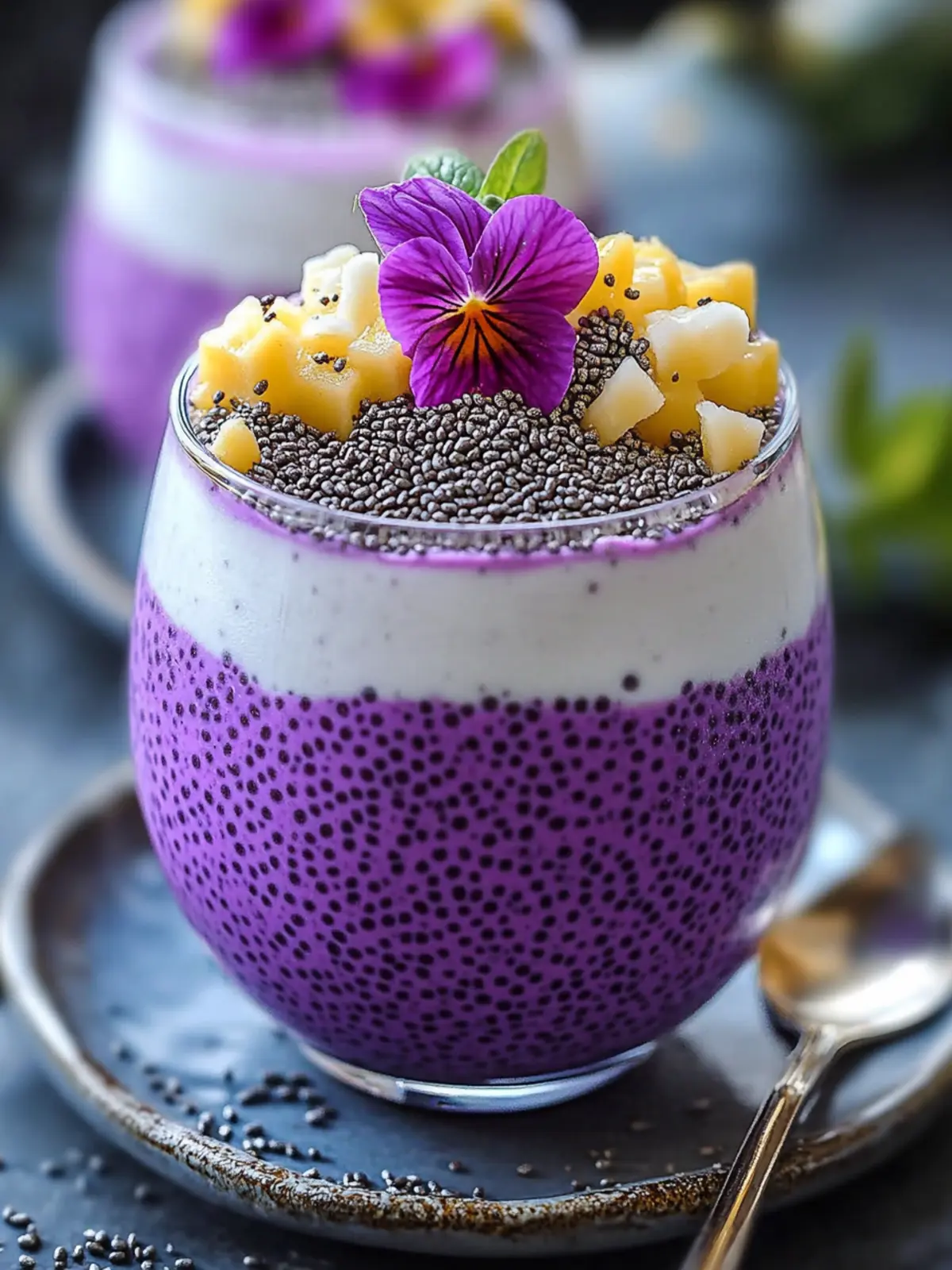 Delight in Ube & Coconut Chia Pudding Parfait in Just 10 Minutes 3 Ube & Coconut Chia Pudding Parfait