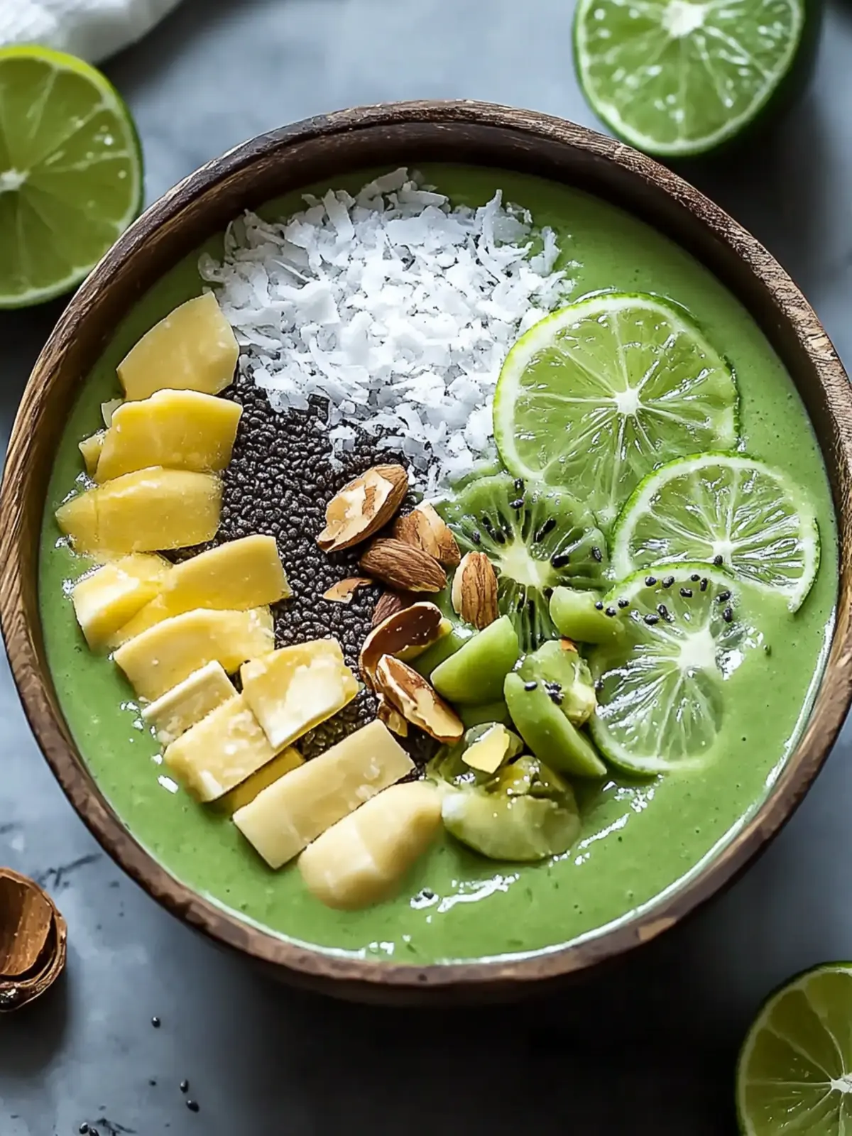 Tropical Lime Coconut Smoothie Bowl for an Energizing Start 3 Lime Coconut Smoothie Bowl
