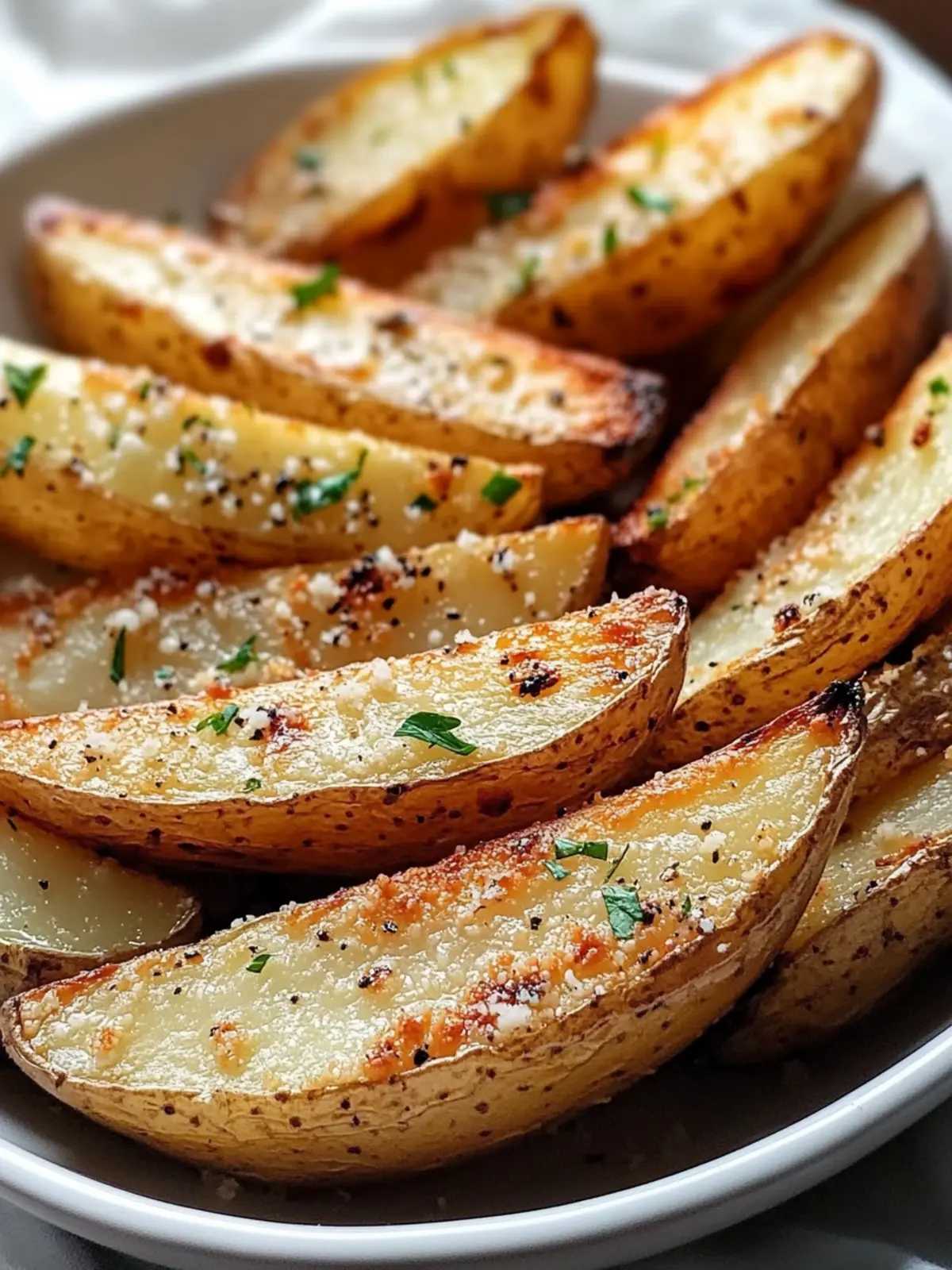 Crispy Baked Garlic Parmesan Potato Wedges Everyone Will Love 2 Baked Garlic Parmesan Potato Wedges