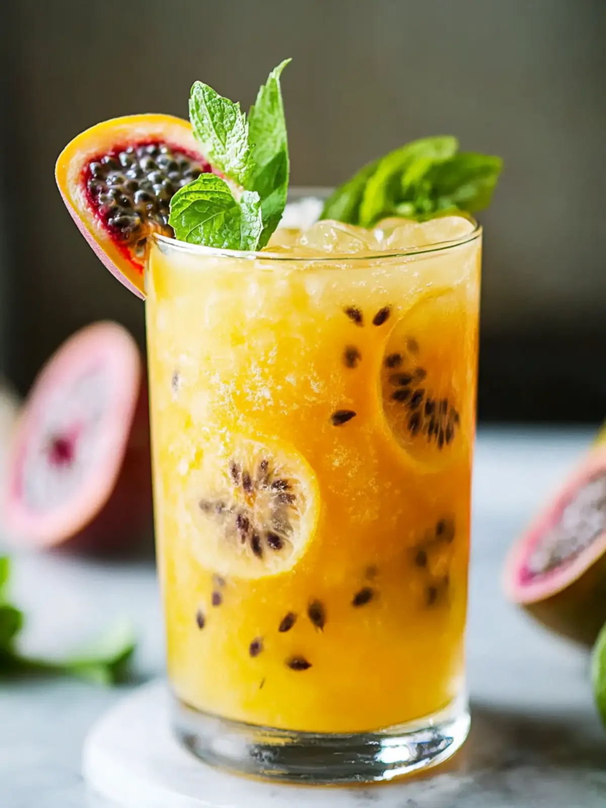 Tropical Passionfruit Mocktail Drink for Refreshing Bliss 2 Passionfruit Mocktail Drink