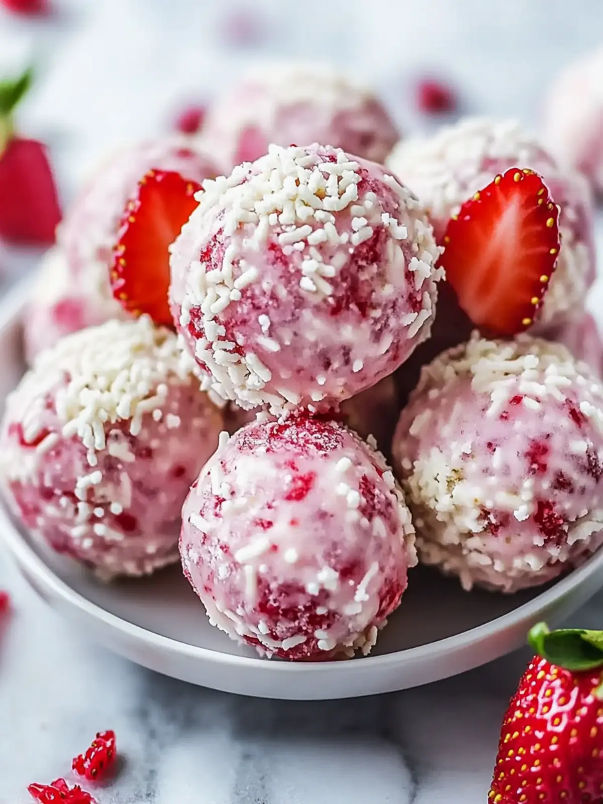 Strawberry Cheesecake Protein Balls for Guilt-Free Snacking 4 Strawberry Cheesecake Protein Balls