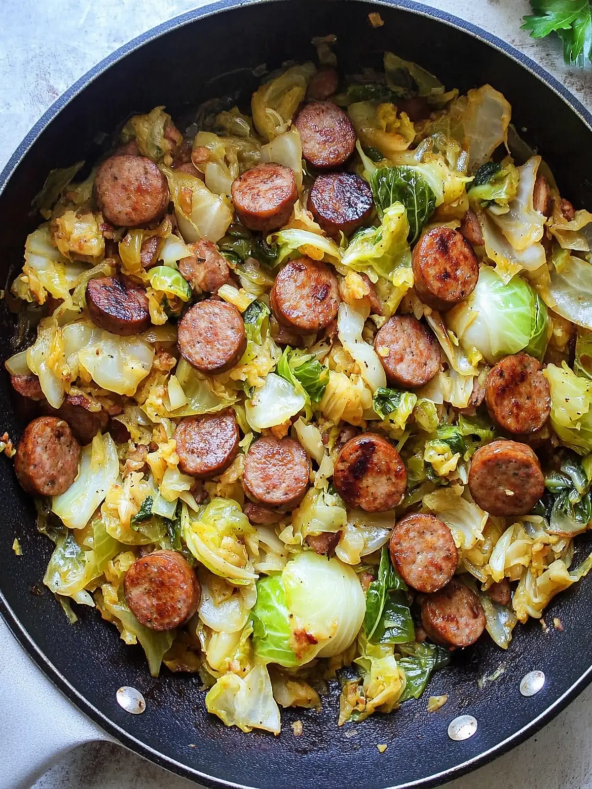 Delicious Easy Sausage & Cabbage Dinner Skillet Ready in 15 Mins 4 Easy Sausage & Cabbage Dinner Skillet