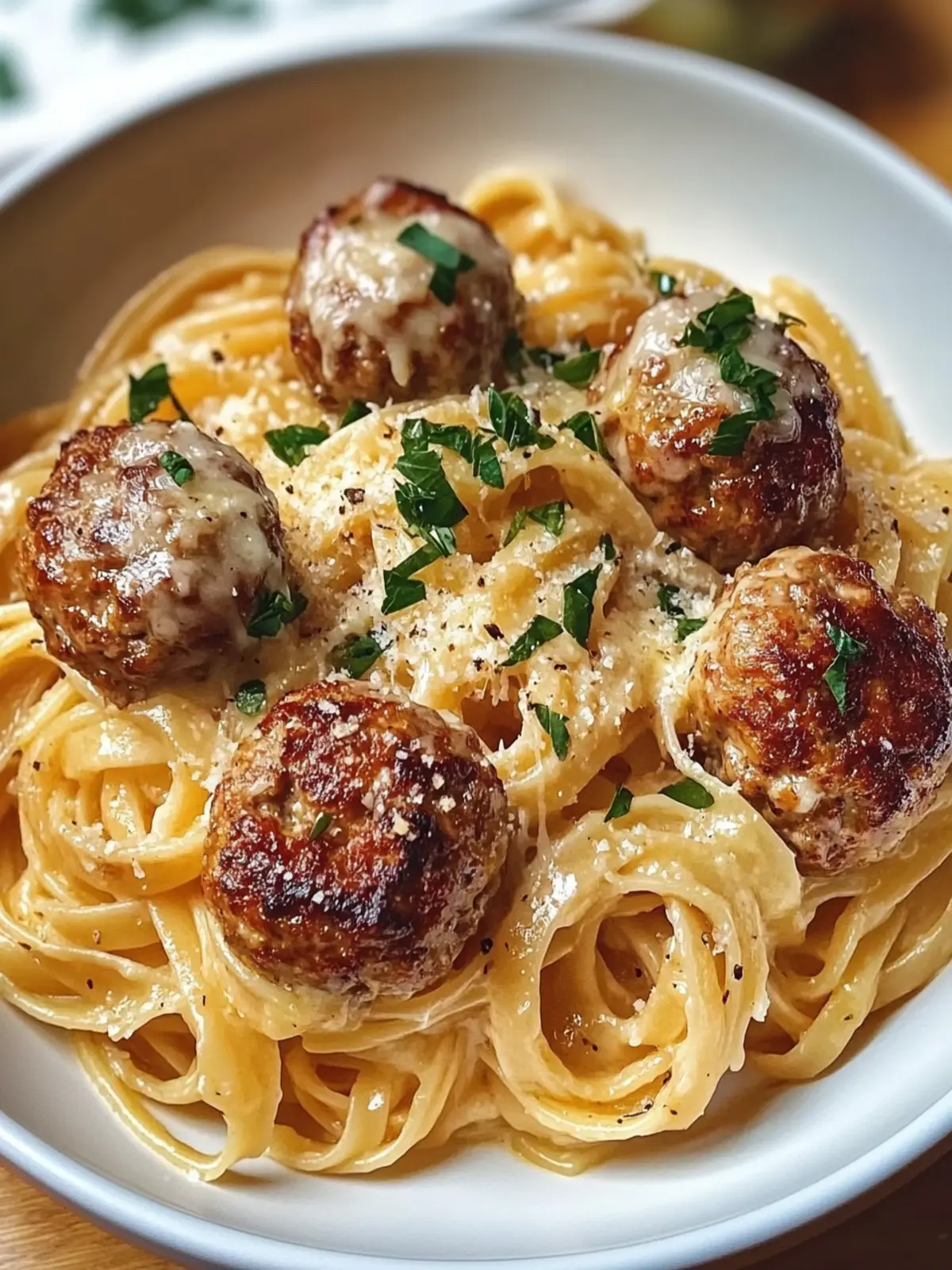 Parmesan Linguine & Garlic Butter Meatballs for Quick Gourmet Joy 3 Parmesan Linguine & Garlic Butter Meatballs