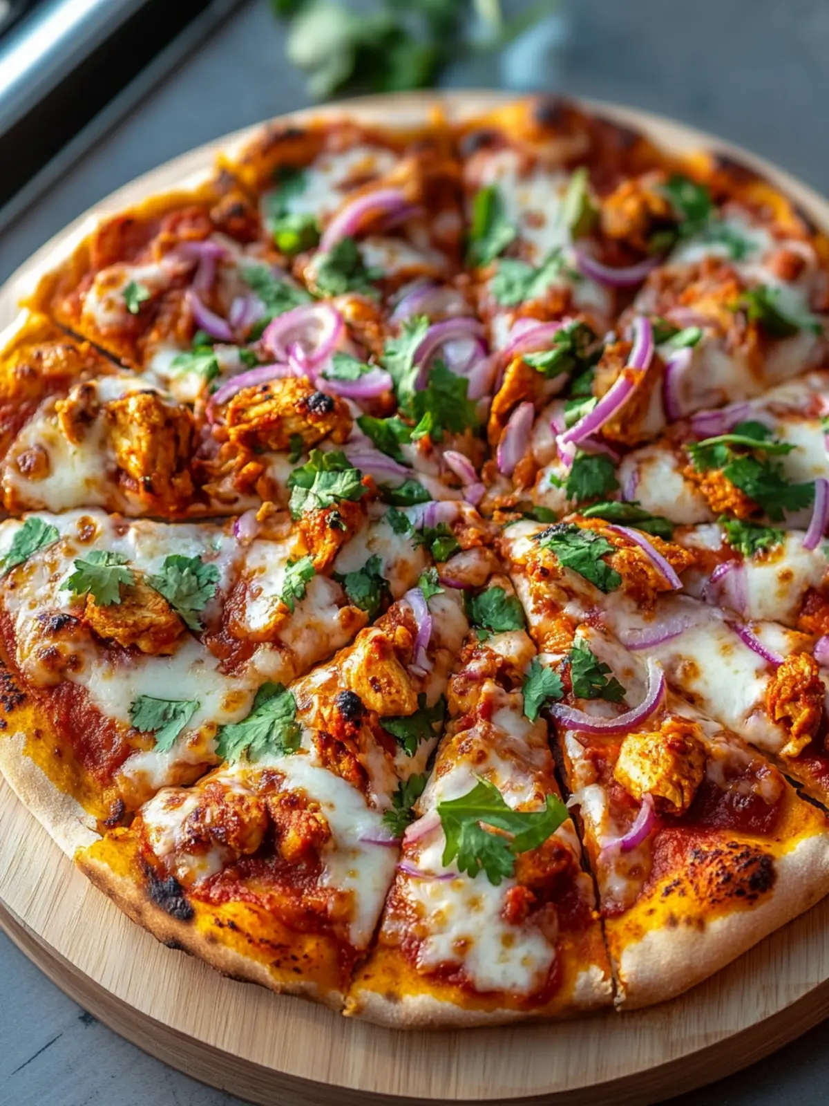 Irresistible Spicy Tandoori Chicken Pizza on Naan Crust 5 Spicy Tandoori Chicken Pizza