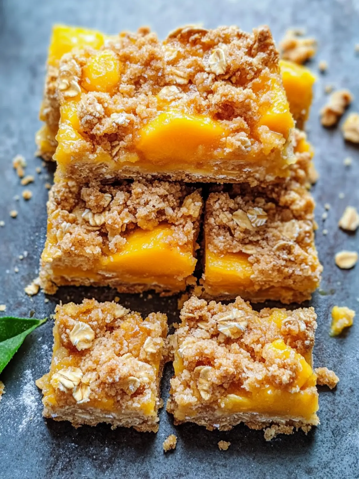Mango Oatmeal Crumble Bars That Will Make You Smile 3 Mango Oatmeal Crumble Bars