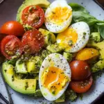 Pesto Tomato, Egg & Avocado Breakfast Salad to Energize Mornings 8 Pesto Tomato, Egg & Avocado Breakfast Salad