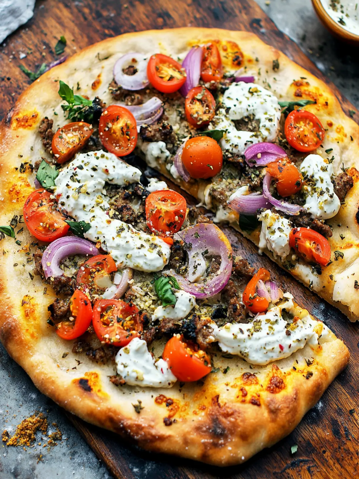 Gyro Pizza with Tzatziki Drizzle: Your New Favorite Dinner Delight 2 Gyro Pizza with a Tzatziki Drizzle