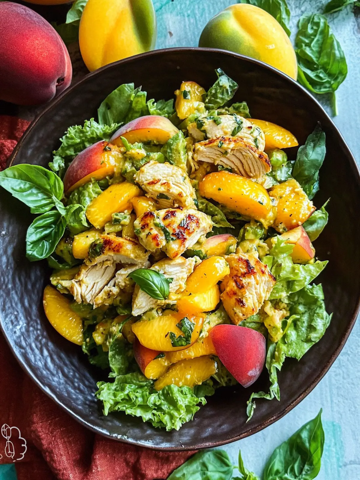 Peach Basil Chicken Salad: A Sweet Summer Delight Awaits 4 Peach Basil Chicken Salad