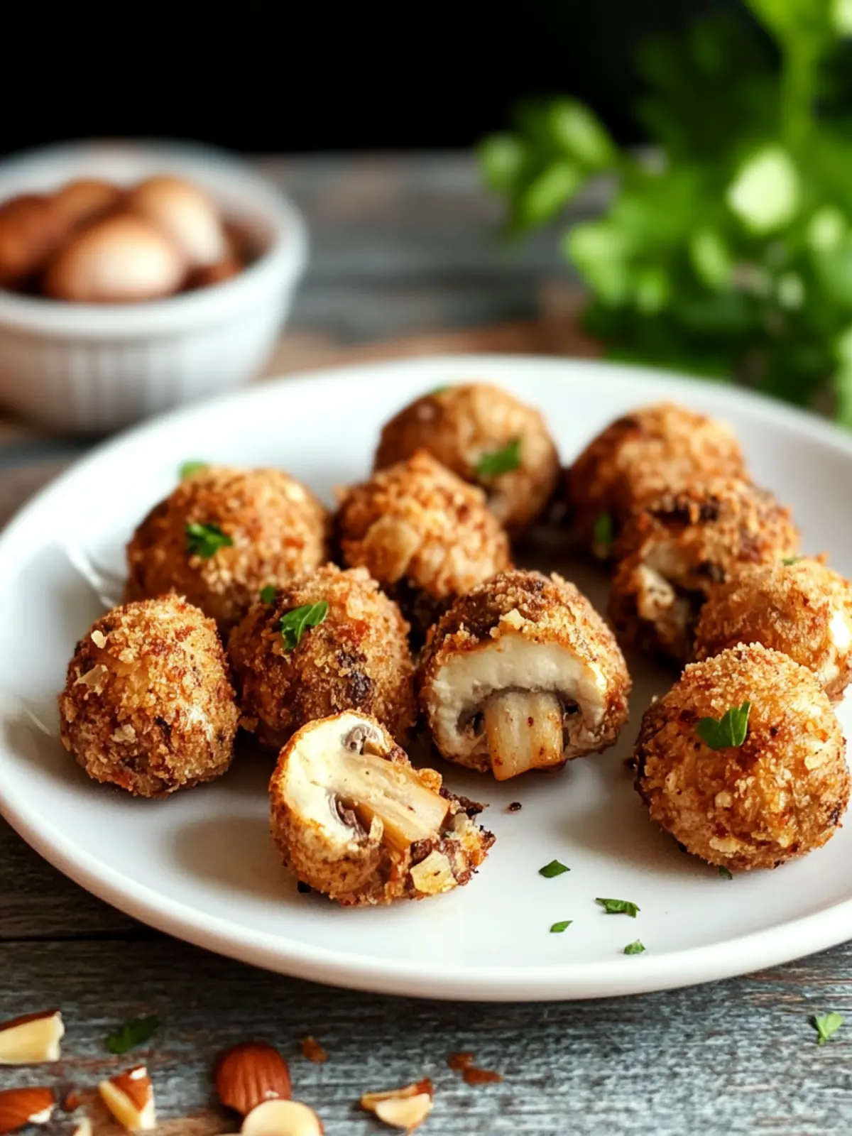 Crispy Oven Fried Garlic Mushrooms Perfect for Guilt-Free Snacking 3 Crispy Oven Fried Garlic Mushrooms