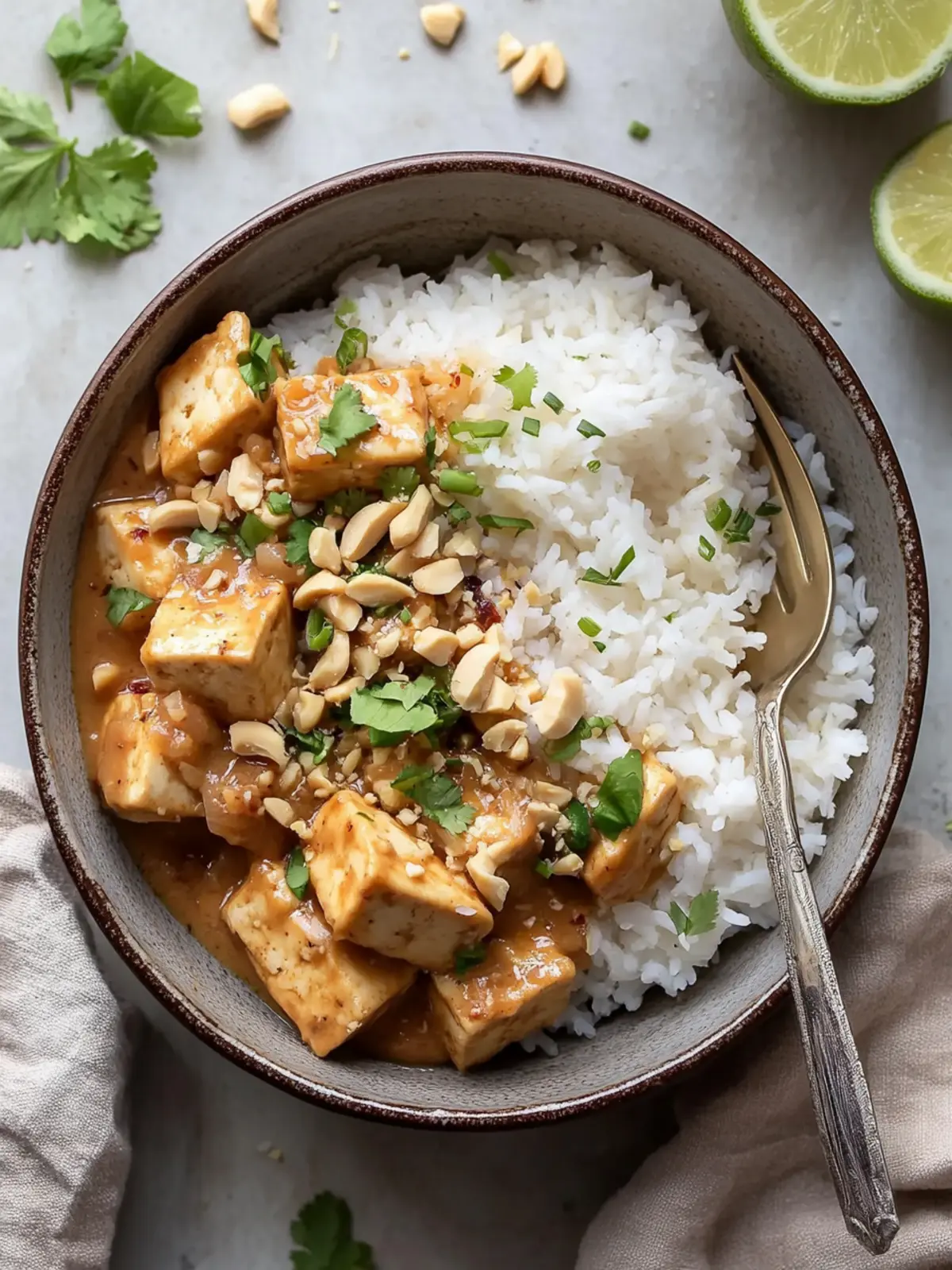 Crispy Peanut Tofu with Coconut Rice That Will WOW You 2 Peanut Tofu with Coconut Rice