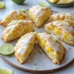 Coconut Mango Scones with Lime Glaze for a Tropical Brunch 8 Coconut Mango Scones with Lime Glaze