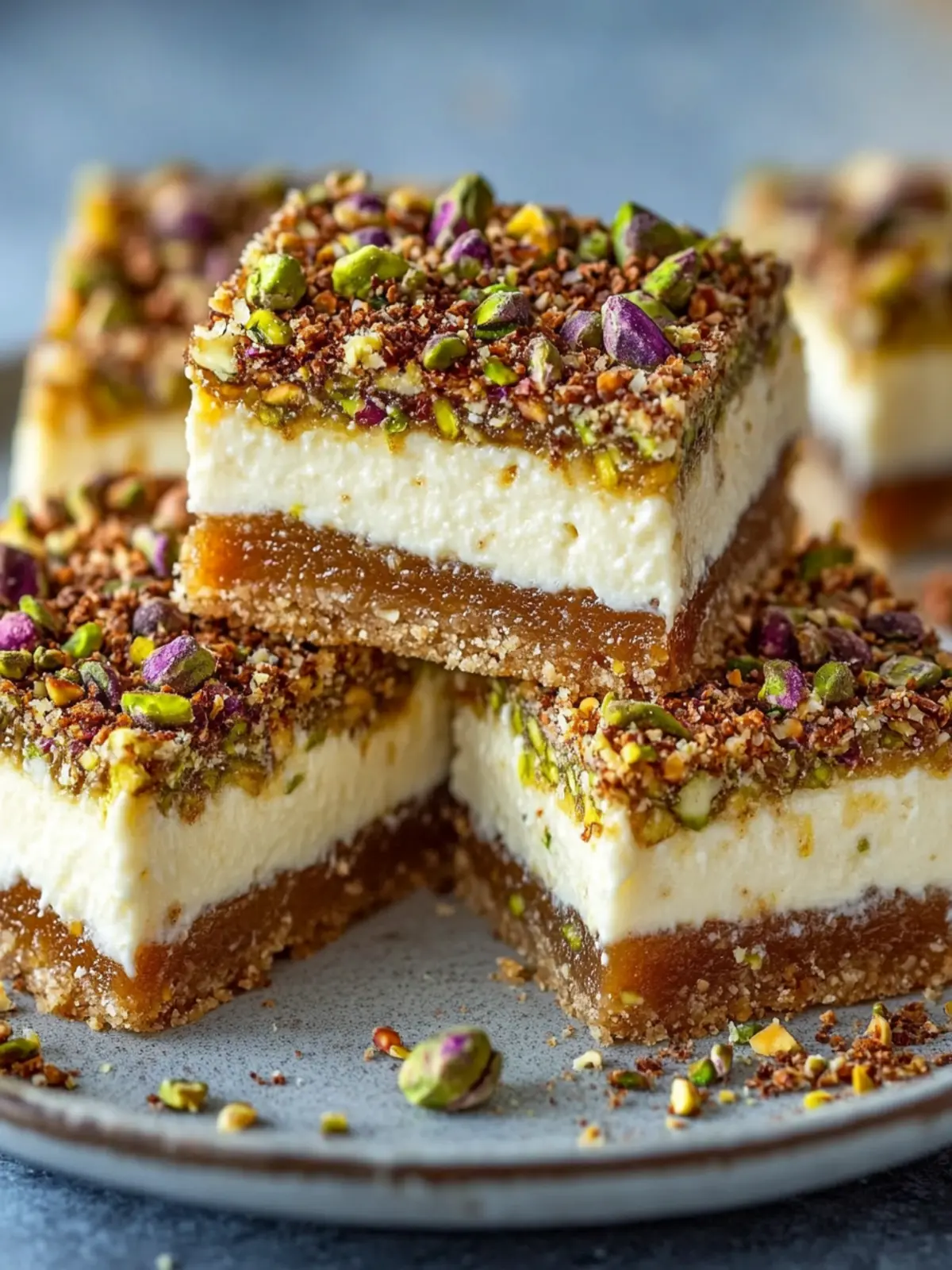 Greek Honey Pistachio Cheesecake Bars You’ll Absolutely Love 4 Greek Honey Pistachio Cheesecake Bars