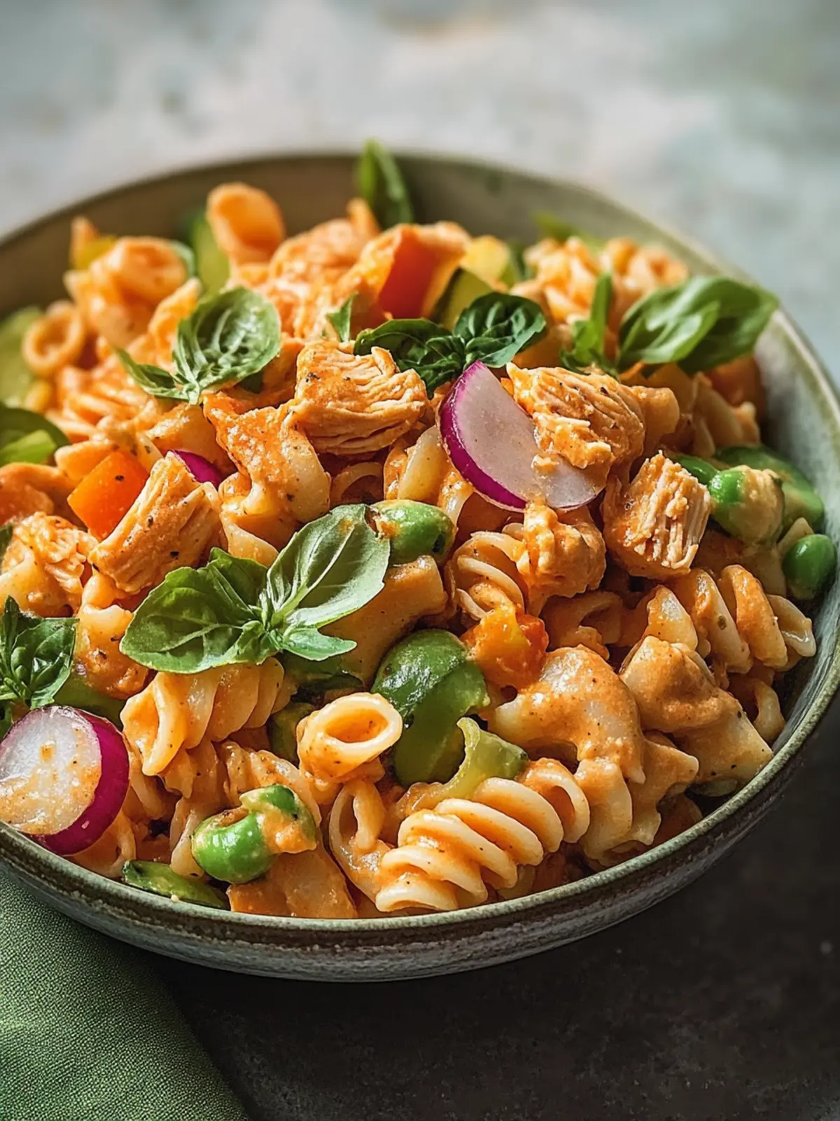 Spicy High-Protein Buffalo Pasta Salad for Quick Meal Prep 5 Spicy High-Protein Buffalo Pasta Salad