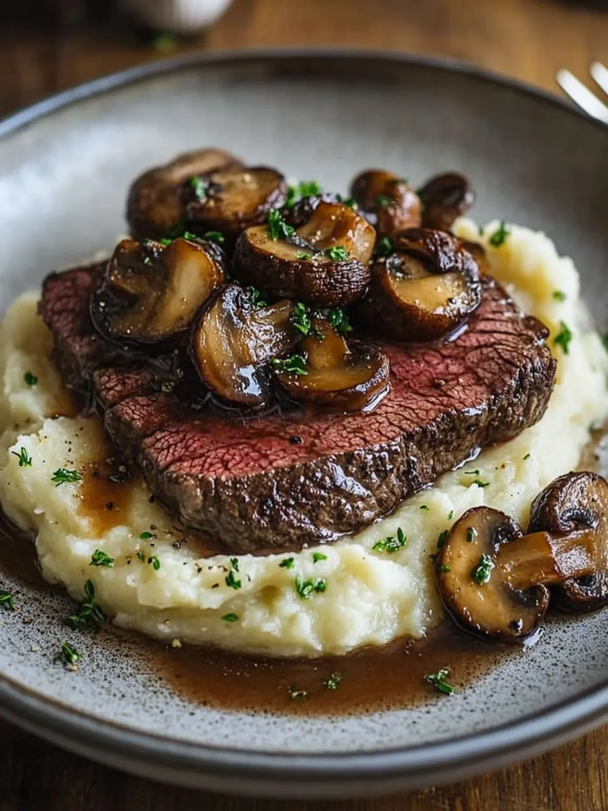 Hearty Beef Steak with Mushroom Mash for Cozy Dinners 5 Beef Steak with Mushroom Mash