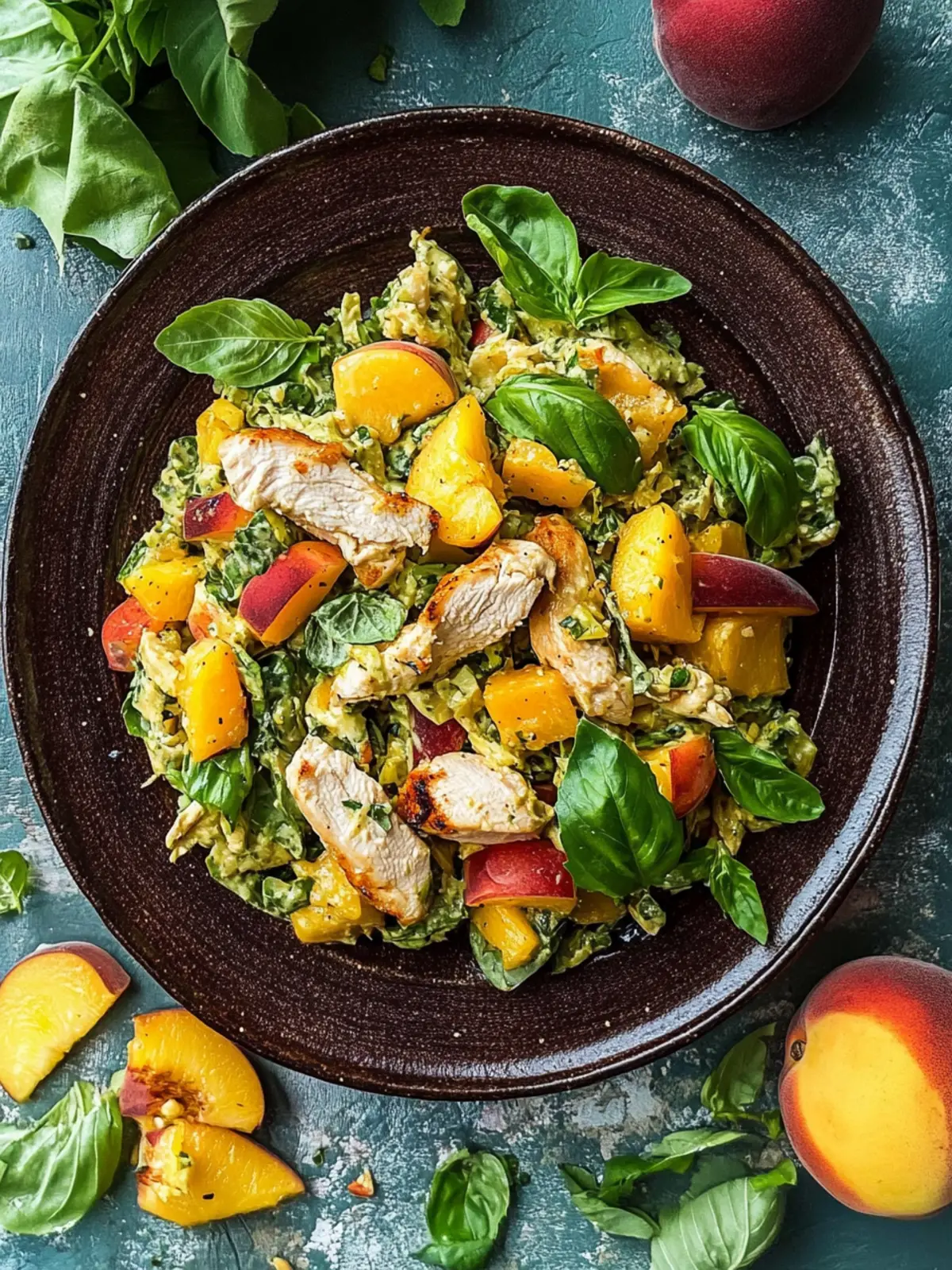 Peach Basil Chicken Salad: A Sweet Summer Delight Awaits 2 Peach Basil Chicken Salad