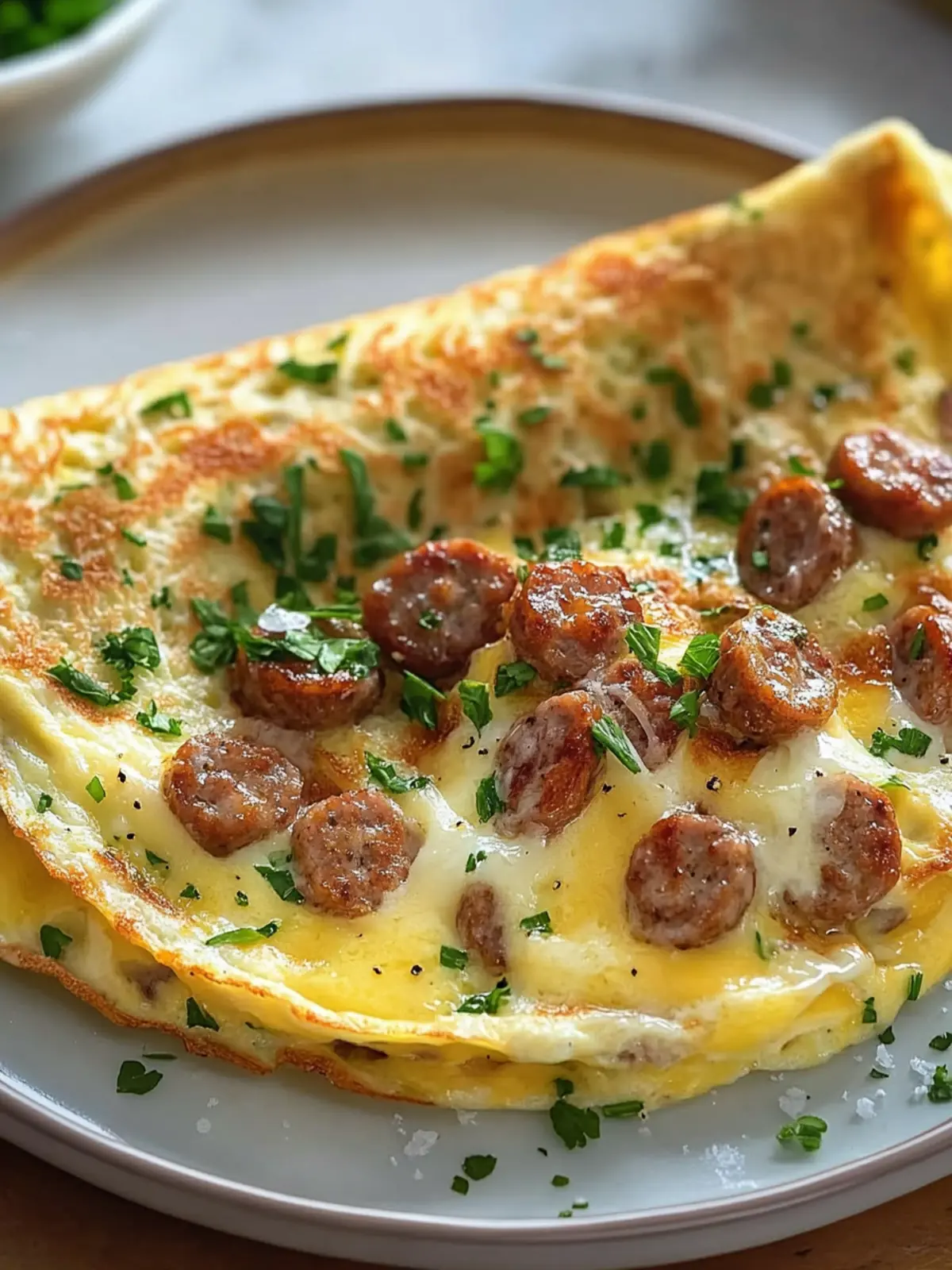 Sausage & Cheese Omelette: Your Quick Breakfast Wonder 3 Sausage & Cheese Omelette