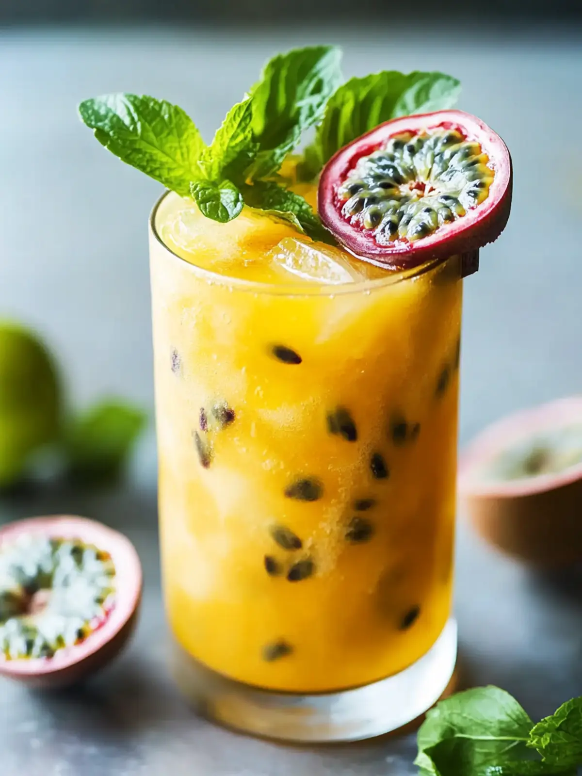 Tropical Passionfruit Mocktail Drink for Refreshing Bliss 3 Passionfruit Mocktail Drink