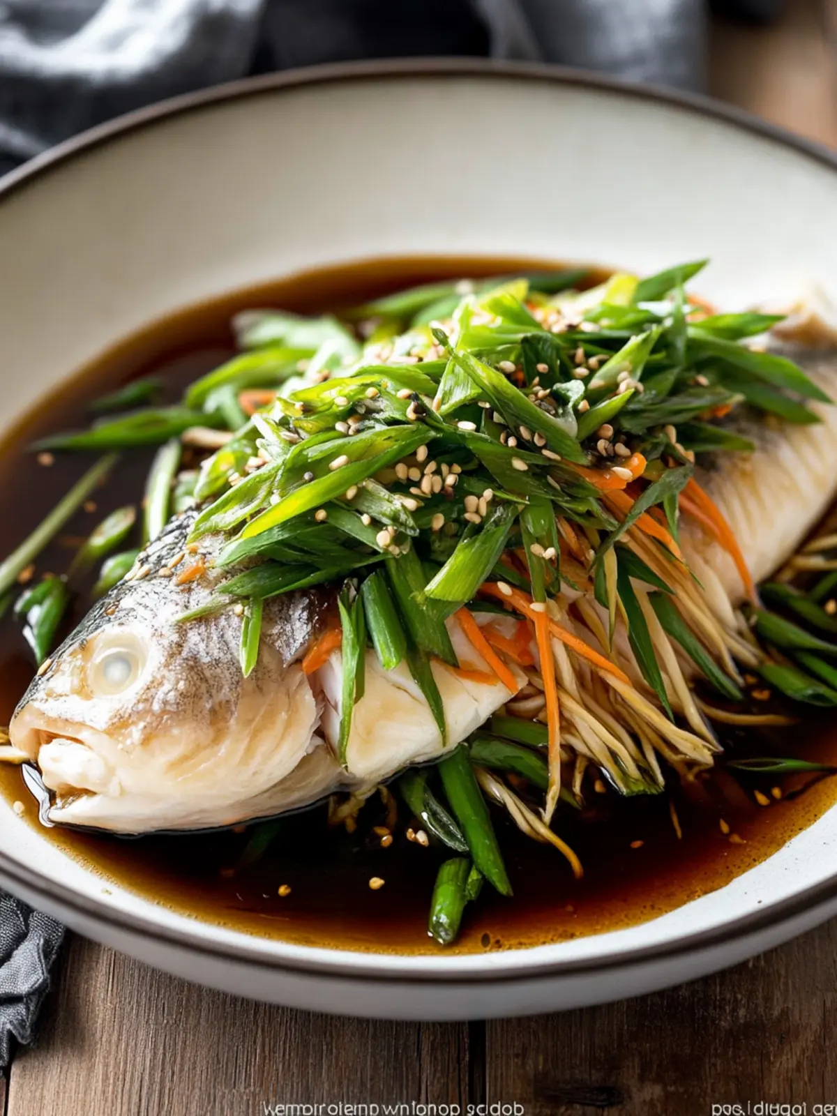 Steamed Fish with Ginger and Soy Sauce in Just 30 Minutes 2 Steamed Fish with Ginger and Soy Sauce
