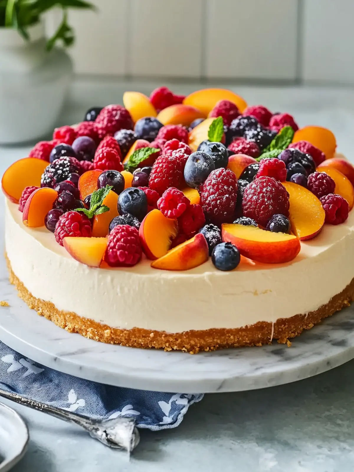 Irresistible Summer Berry and Peach Cheesecake Recipe 3 Summer Berry and Peach Cheesecake
