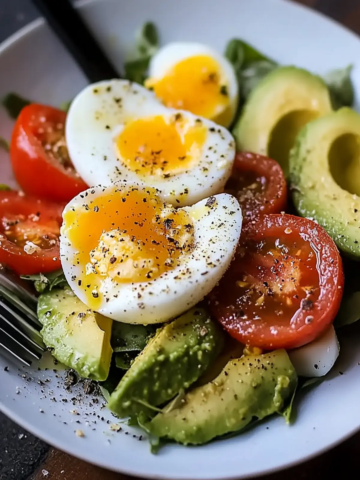 Pesto Tomato, Egg & Avocado Breakfast Salad to Energize Mornings 2 Pesto Tomato, Egg & Avocado Breakfast Salad