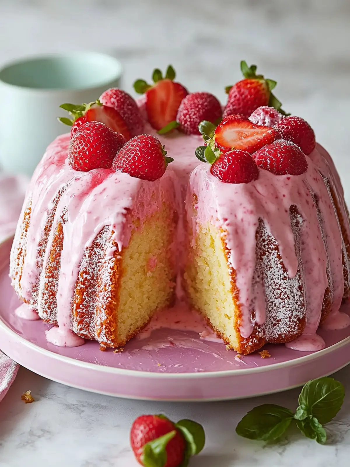 Strawberry Milkshake Pound Cake for a Delightfully Sweet Treat 3 Strawberry Milkshake Pound Cake