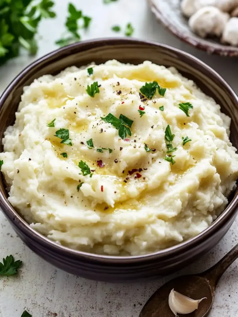 Creamy Garlic Mashed Cauliflower