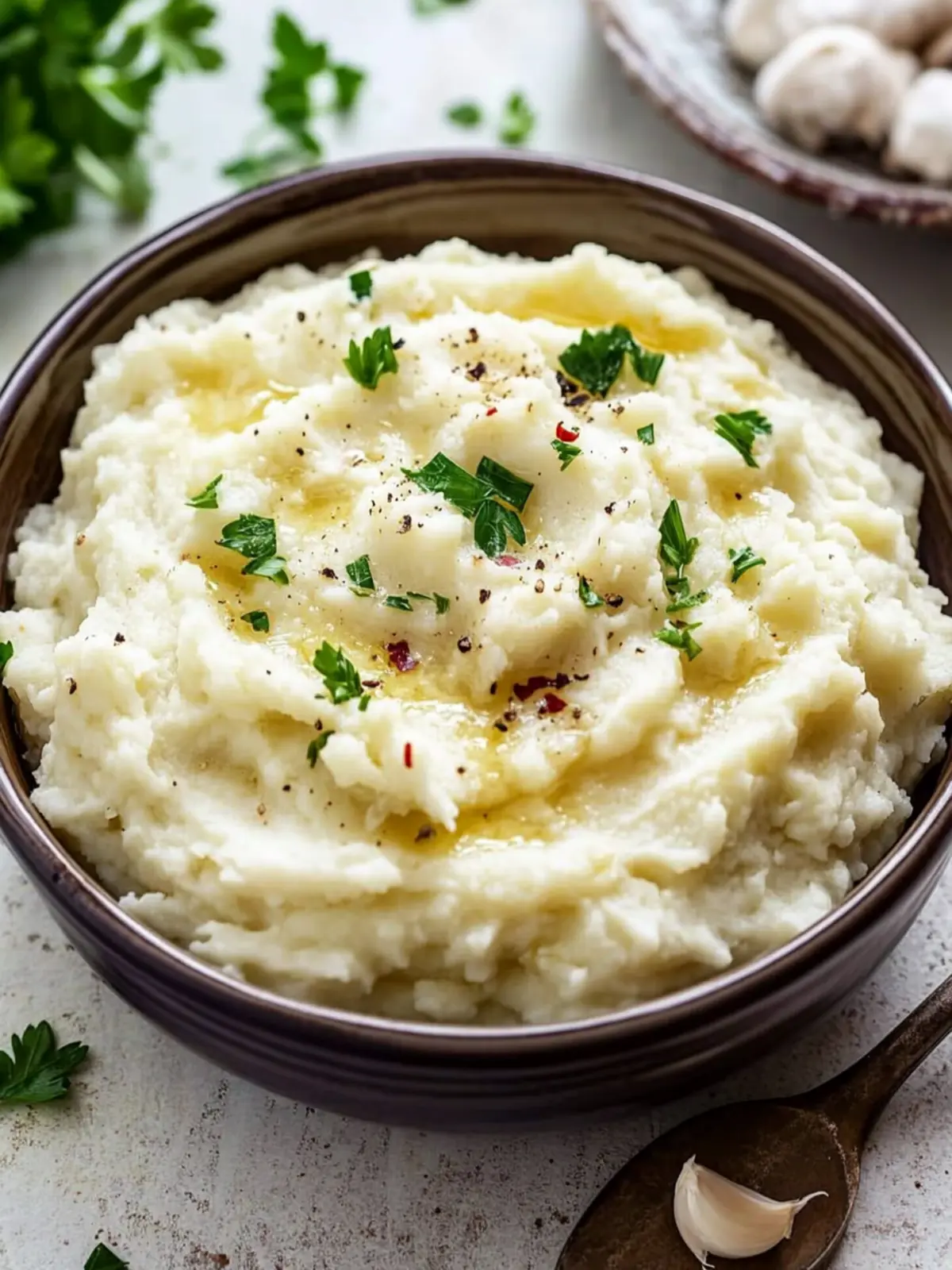 Creamy Garlic Mashed Cauliflower: Low-Carb Comfort Food Delight 5 Creamy Garlic Mashed Cauliflower