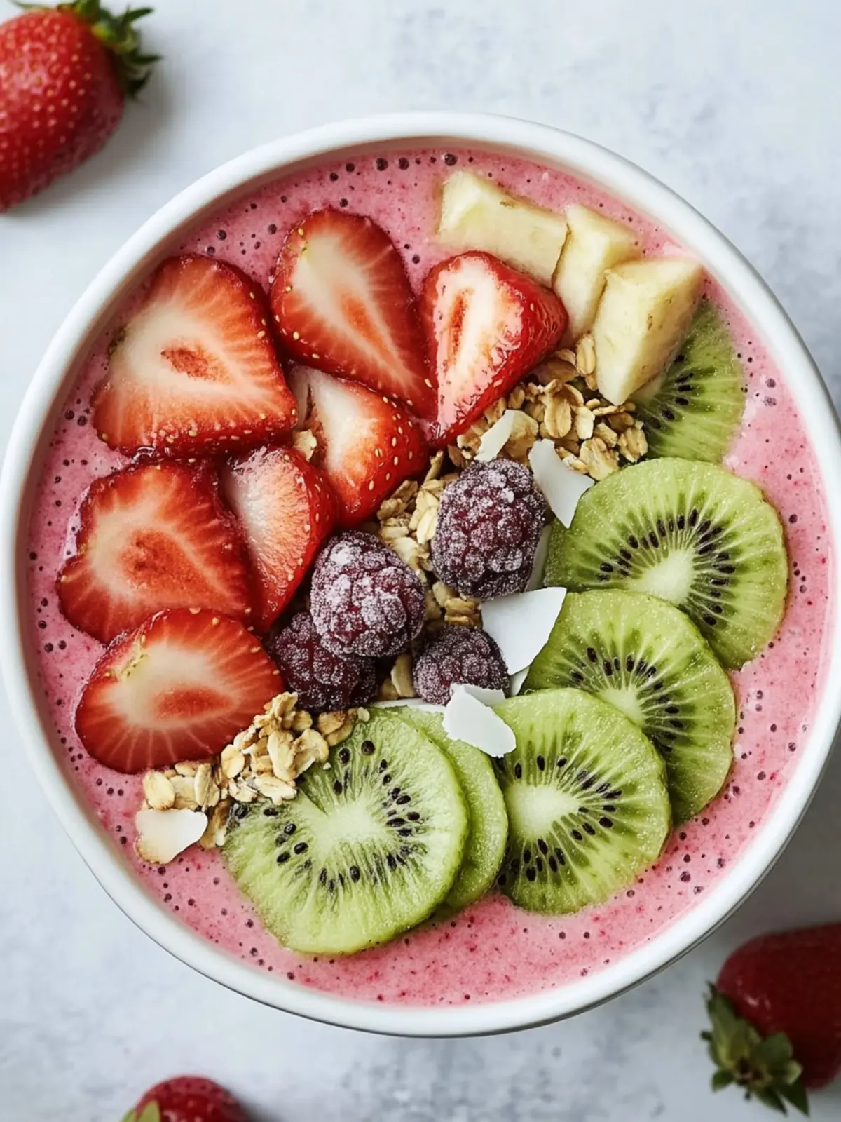 Strawberry Kiwi Smoothie Bowl for a Vibrant Morning Boost 2 Strawberry Kiwi Smoothie Bowl