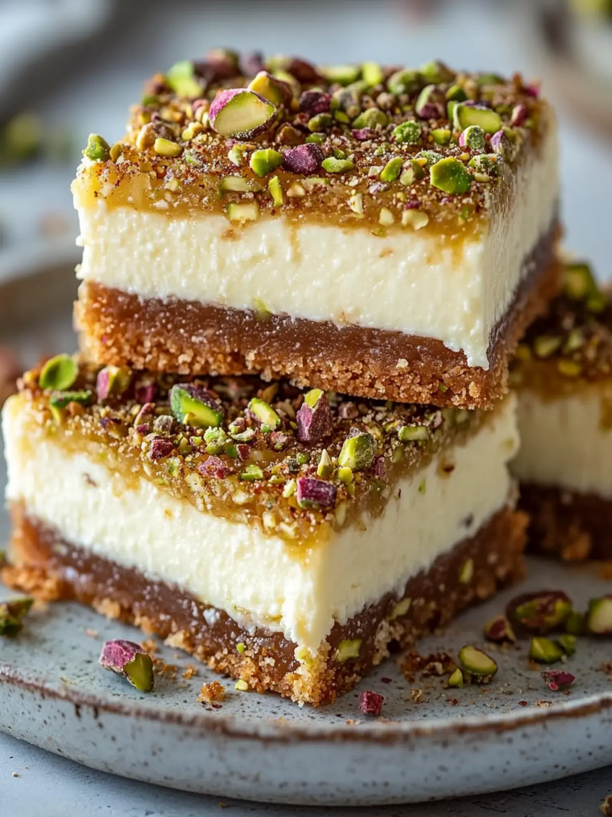 Greek Honey Pistachio Cheesecake Bars You’ll Absolutely Love 2 Greek Honey Pistachio Cheesecake Bars