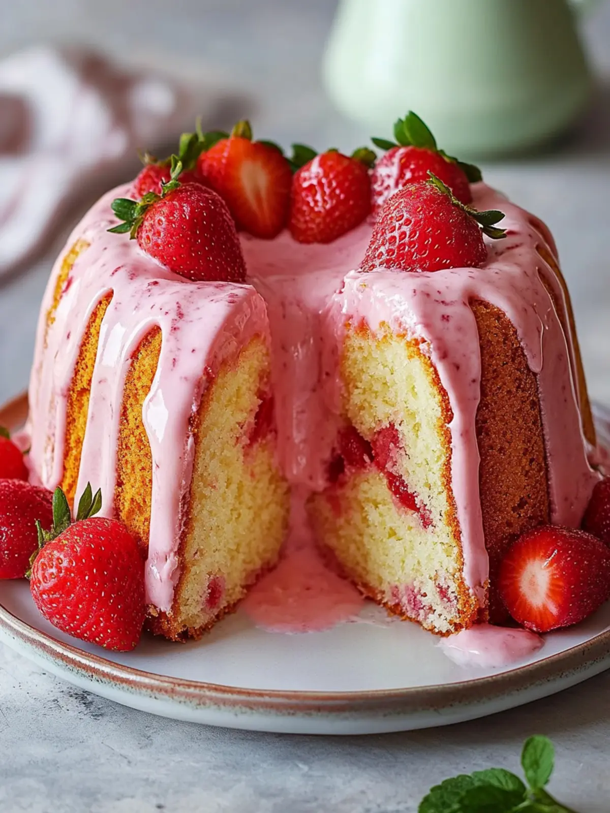 Strawberry Milkshake Pound Cake for a Delightfully Sweet Treat 4 Strawberry Milkshake Pound Cake