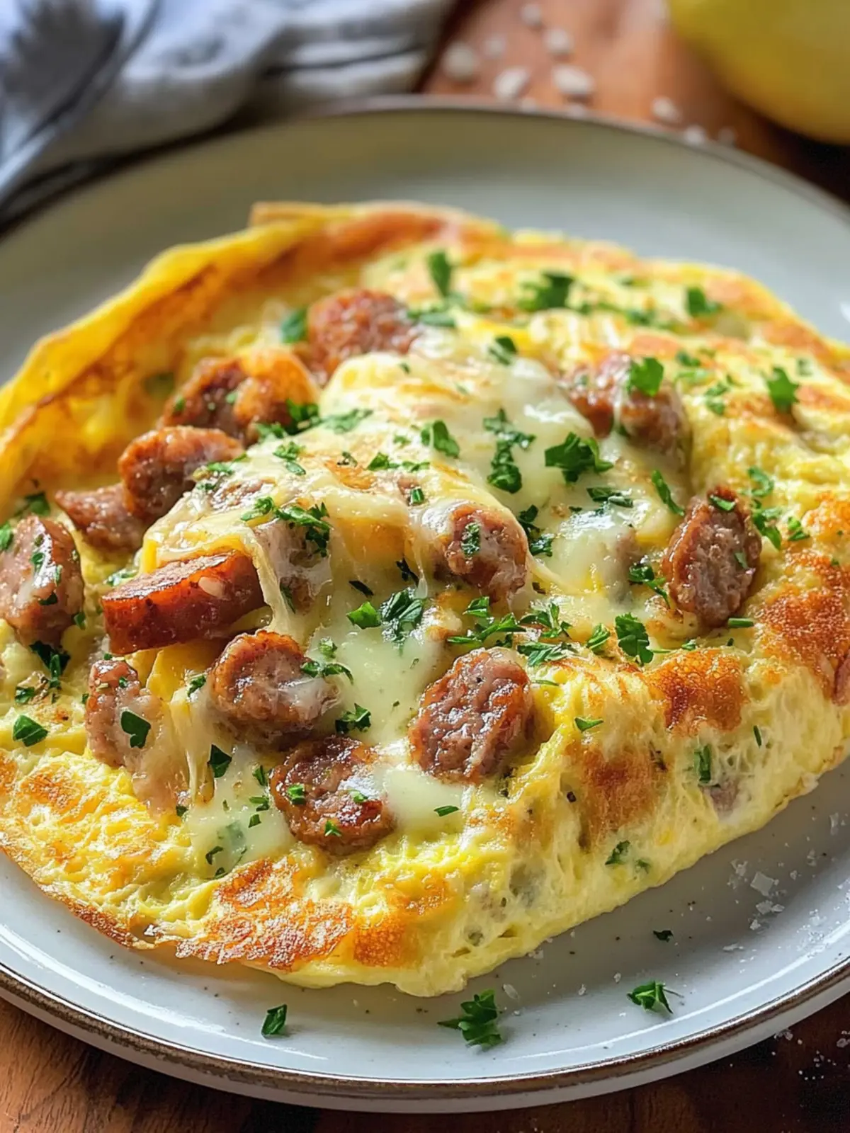Sausage & Cheese Omelette: Your Quick Breakfast Wonder 4 Sausage & Cheese Omelette