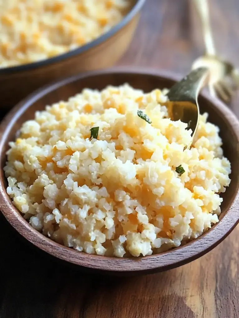 Easy Cheesy Cauliflower Rice