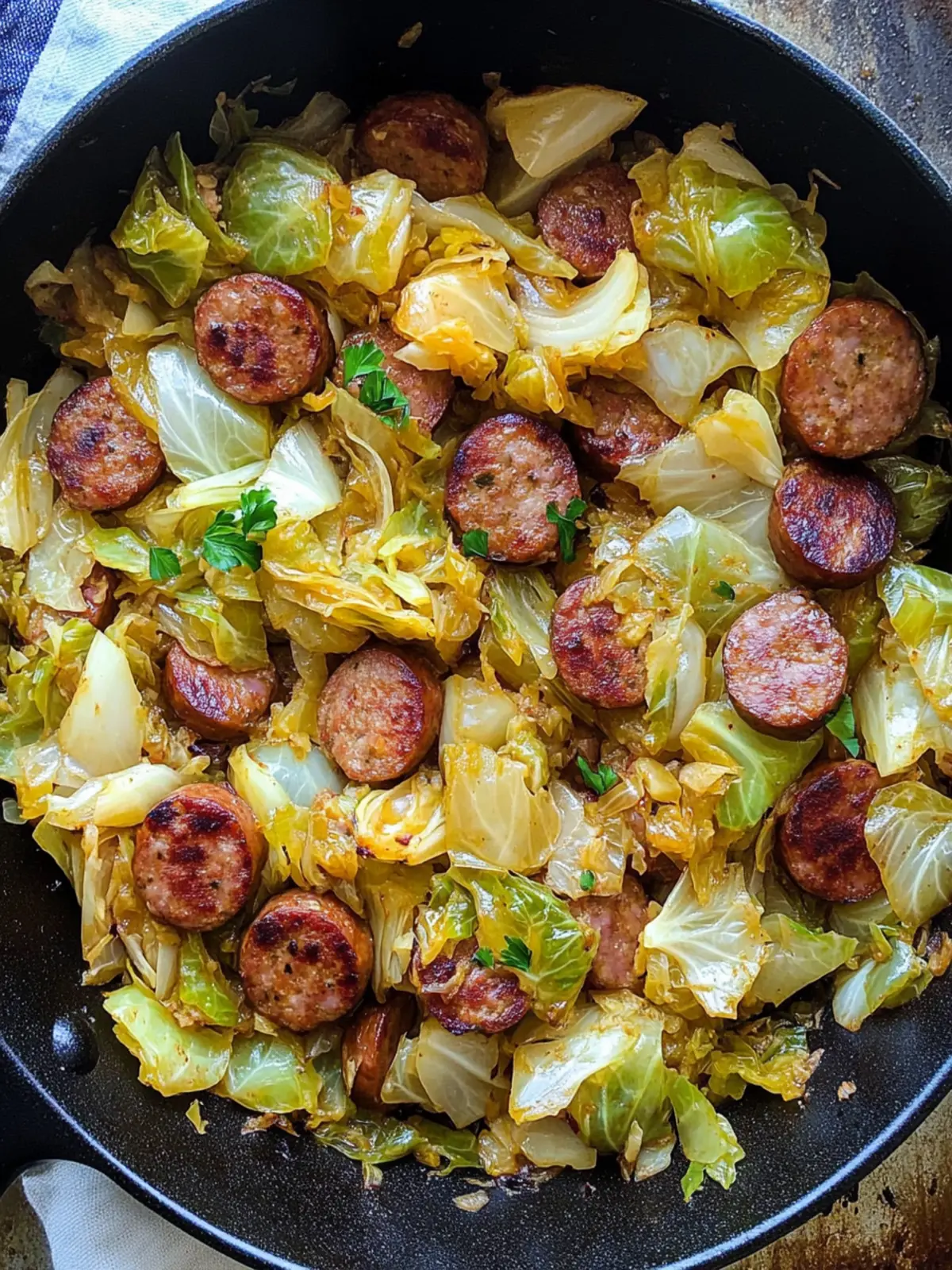 Delicious Easy Sausage & Cabbage Dinner Skillet Ready in 15 Mins 2 Easy Sausage & Cabbage Dinner Skillet