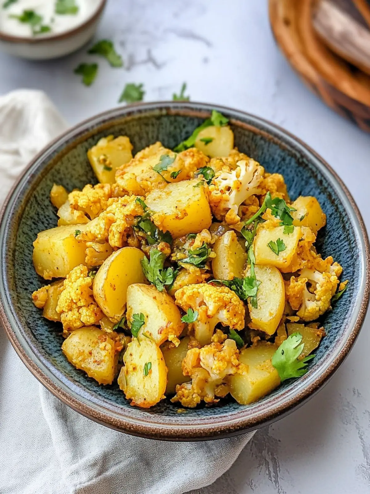 Delicious Indian Potato and Cauliflower Stir Fry Recipe 2 Indian Potato and Cauliflower Stir Fry