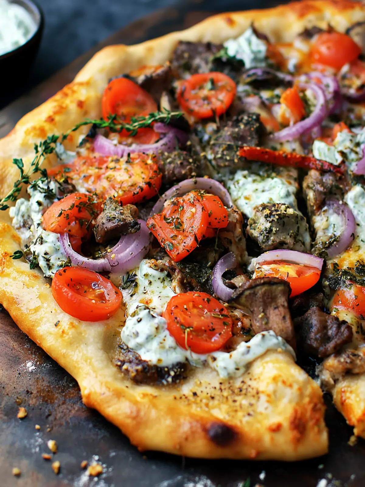 Gyro Pizza with Tzatziki Drizzle: Your New Favorite Dinner Delight 4 Gyro Pizza with a Tzatziki Drizzle