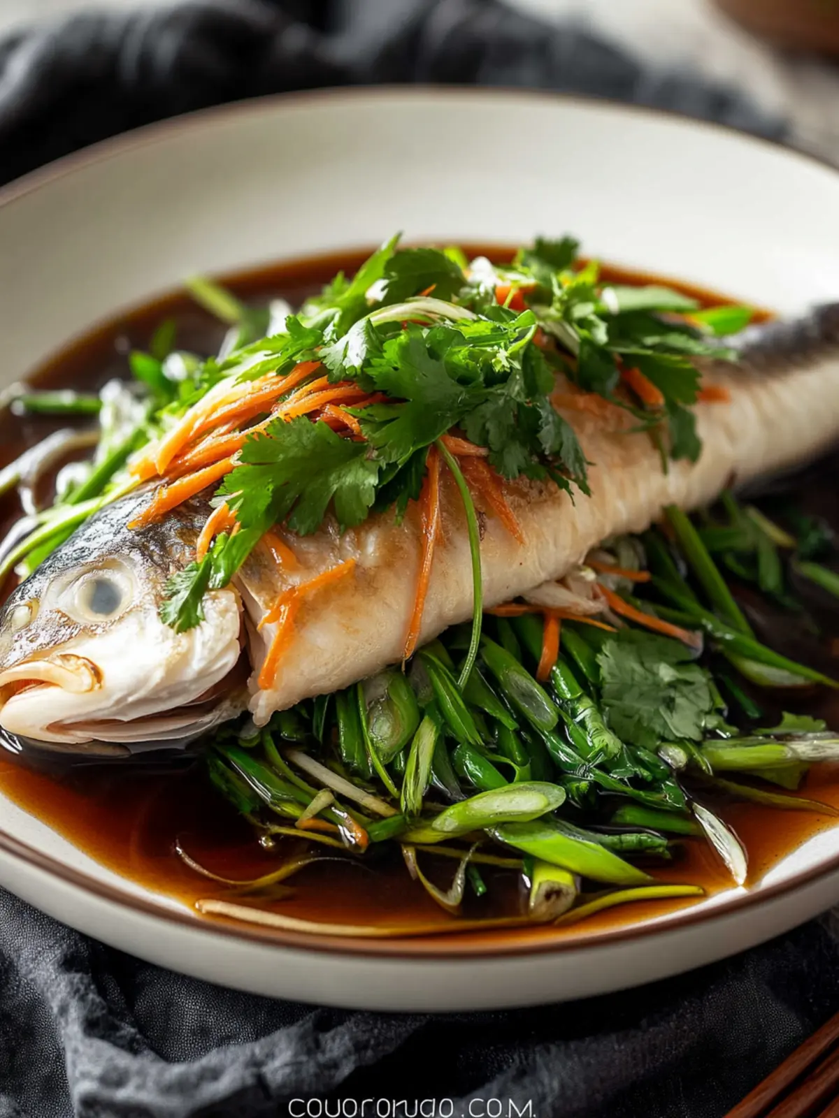 Steamed Fish with Ginger and Soy Sauce in Just 30 Minutes 3 Steamed Fish with Ginger and Soy Sauce