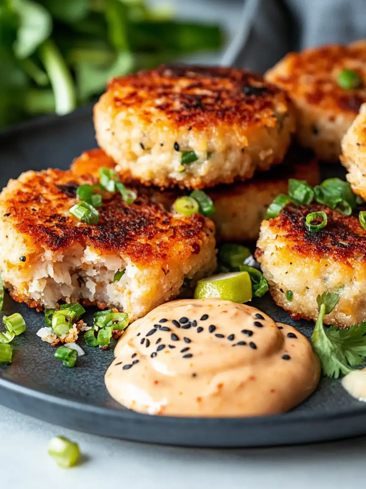 Crispy Asian-Style Tuna Cakes with Spicy Mayo You’ll Adore 2 Asian-Style Tuna Cakes with Spicy Mayo