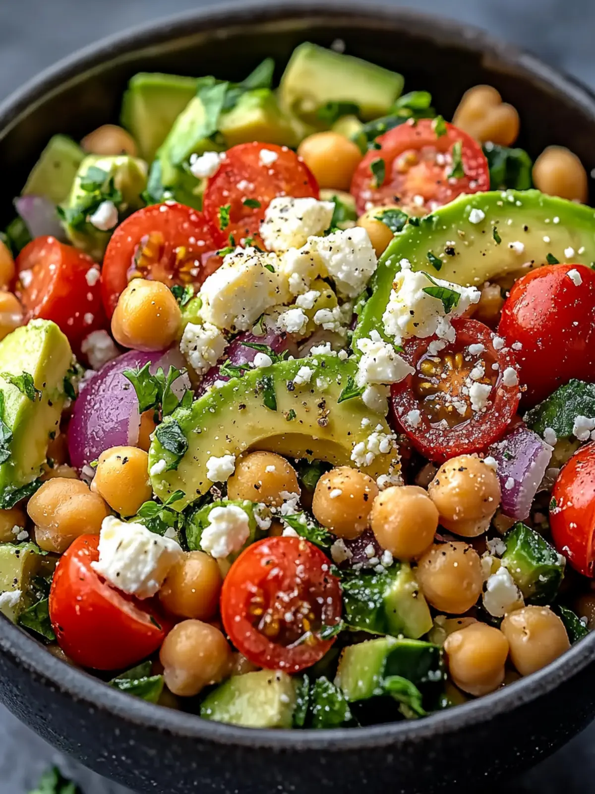 Chickpea Feta Avocado Salad: Your Quick Path to Healthy Bliss 5 Chickpea Feta Avocado Salad