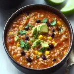 Savory Beans and Rice Taco Soup Ready in 30 Minutes 10 Beans and Rice Taco Soup