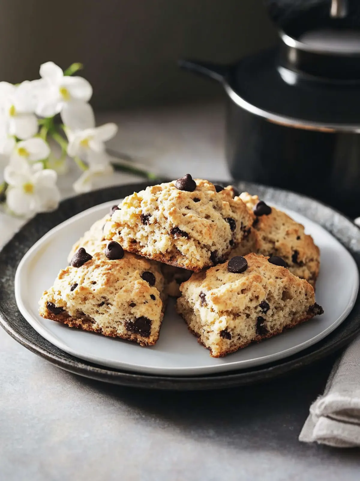 Decadent Banana Chocolate Chip Scones Perfect for Breakfast 2 Banana Chocolate Chip Scones